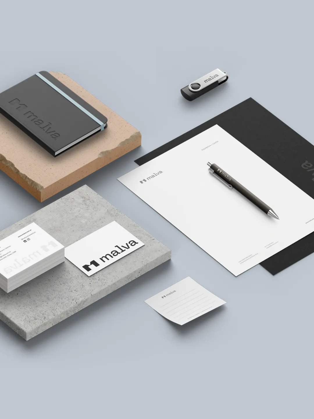 Malva: papelería institucional