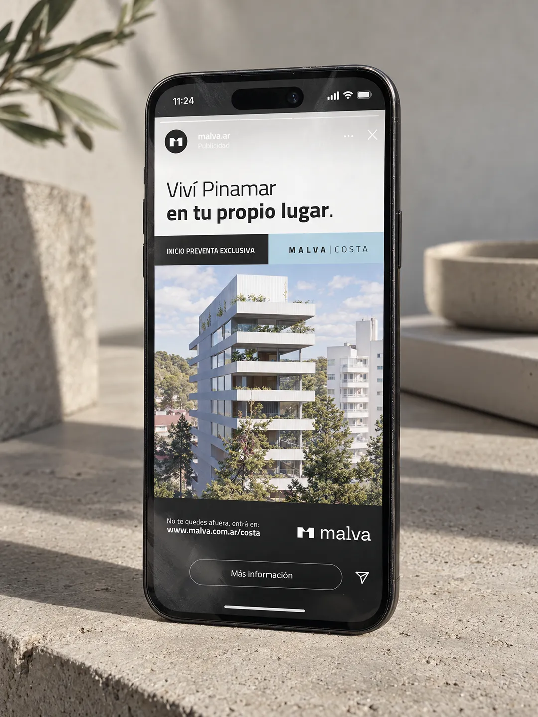 Malva: sitio del desarrollo en el celular