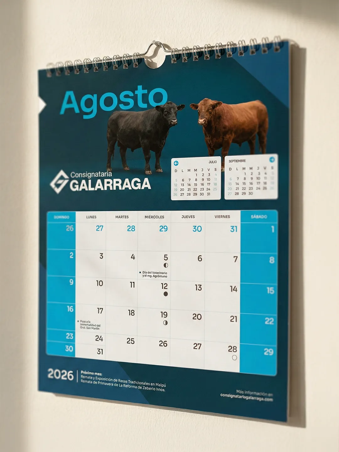 Galarraga: calendario de pared