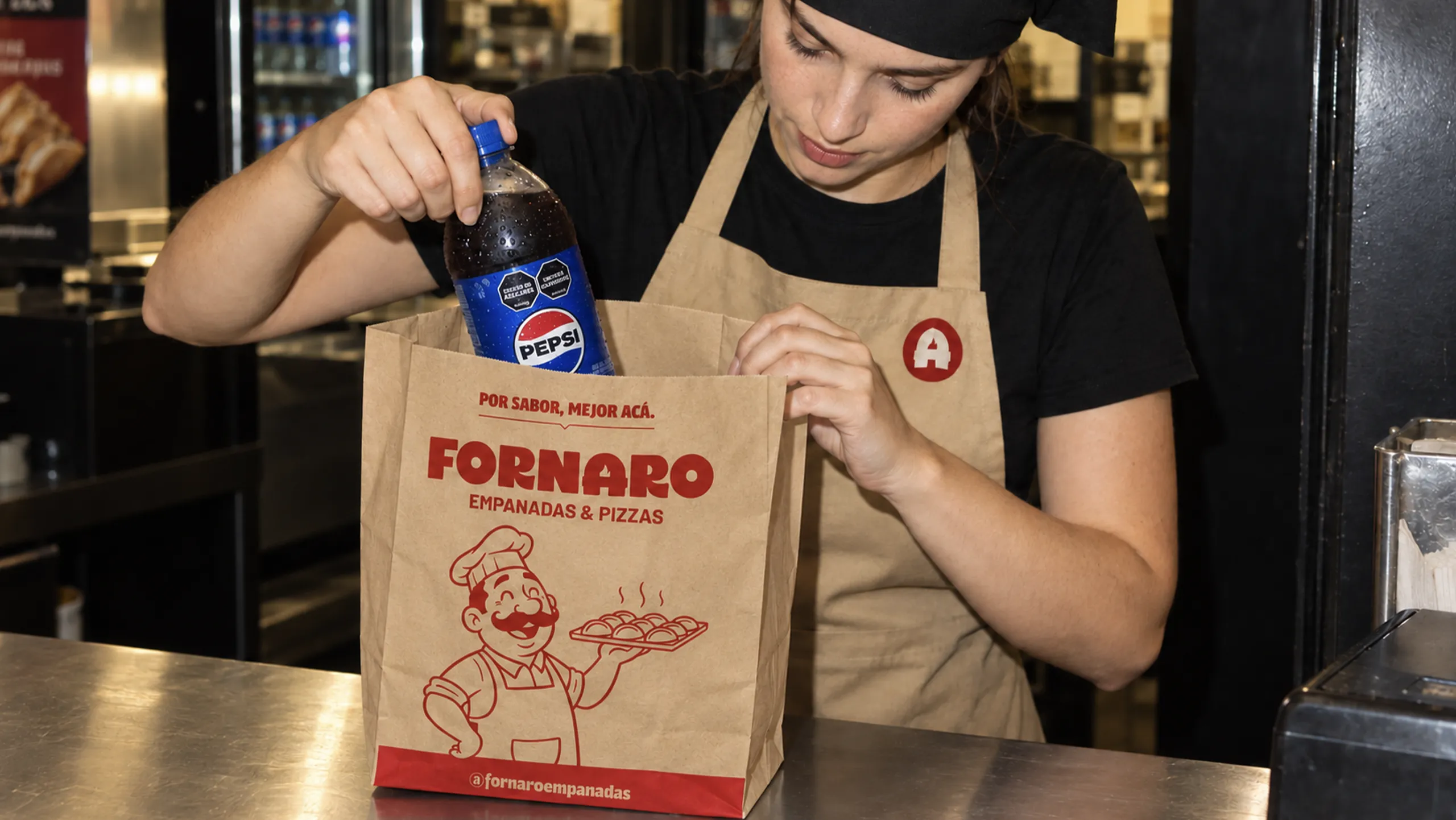 Bolsa de Fornaro en el mostrador