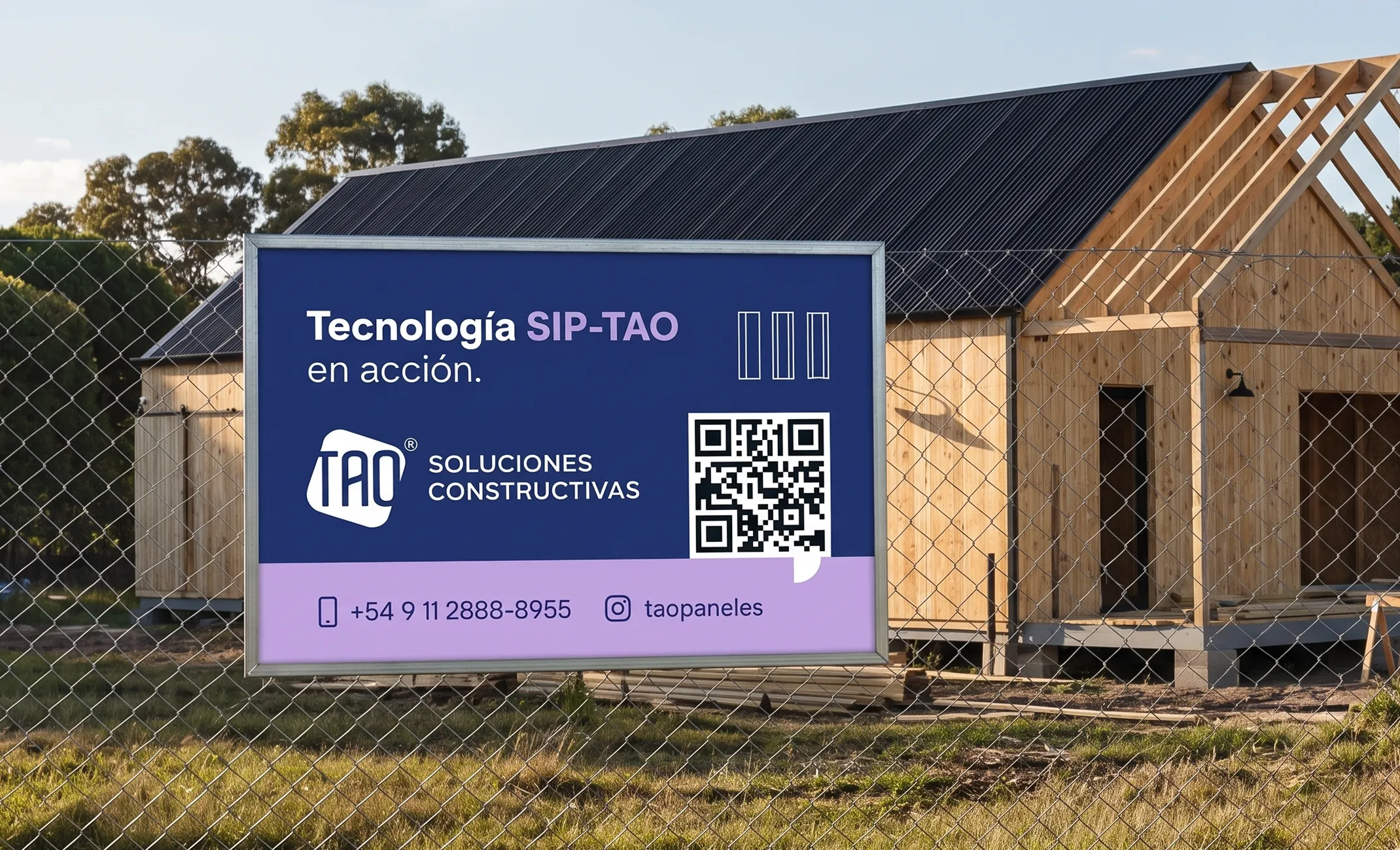 Cartel de obra: tecnología SIP-TAO en acción