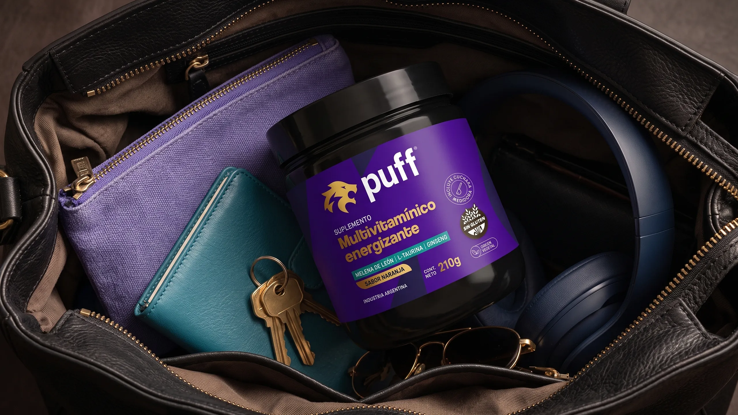 Puff en su momento de consumo