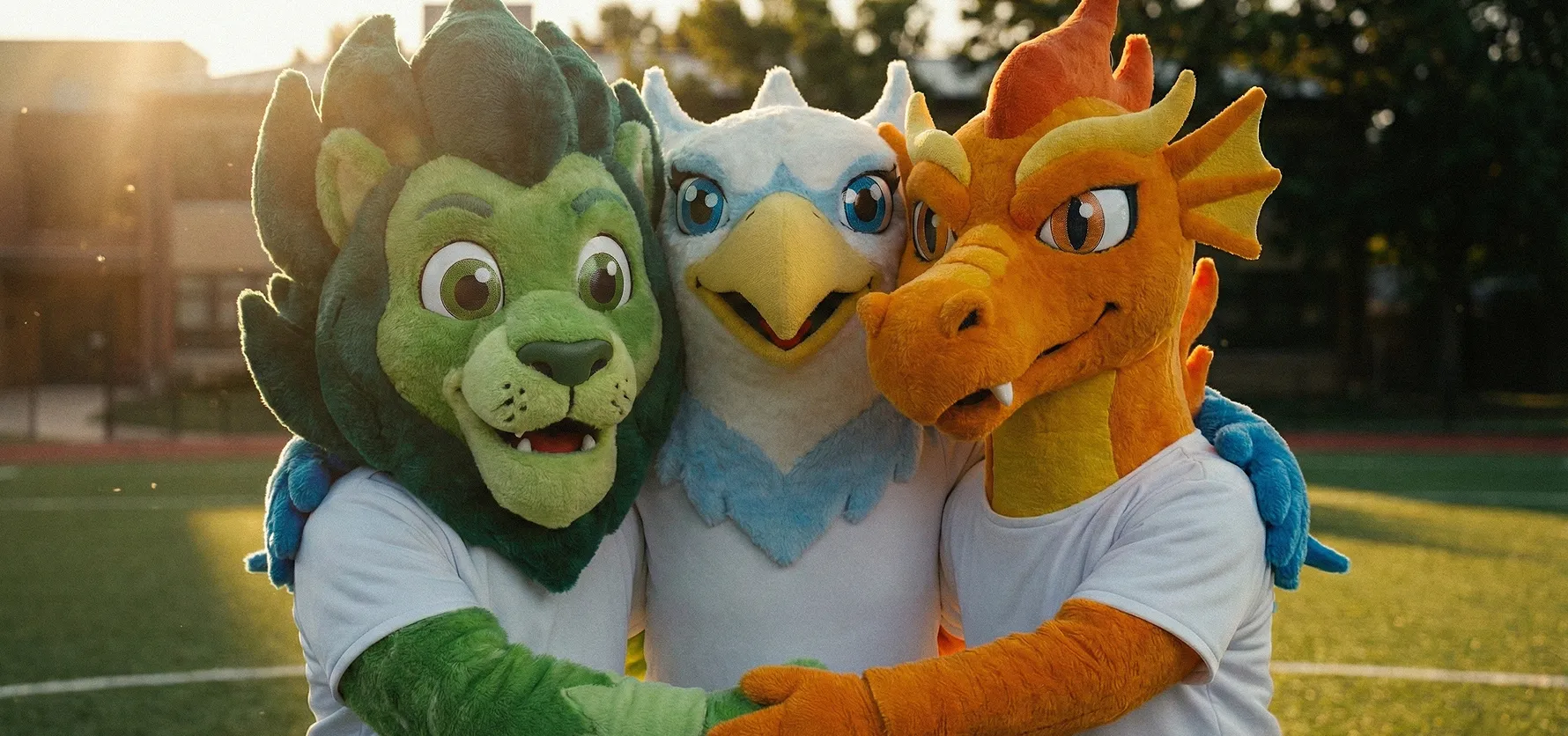 Mascotas aplicadas en piezas institucionales