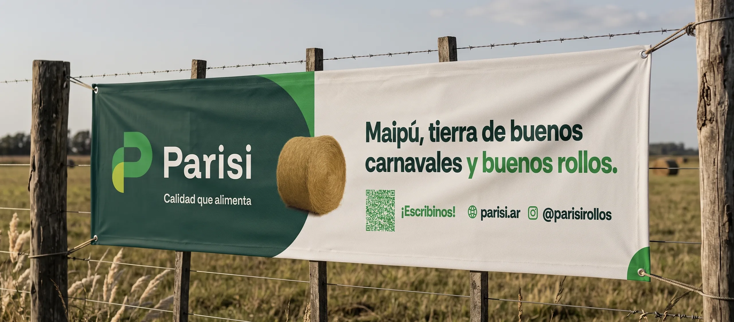 Lona de campaña en el alambrado