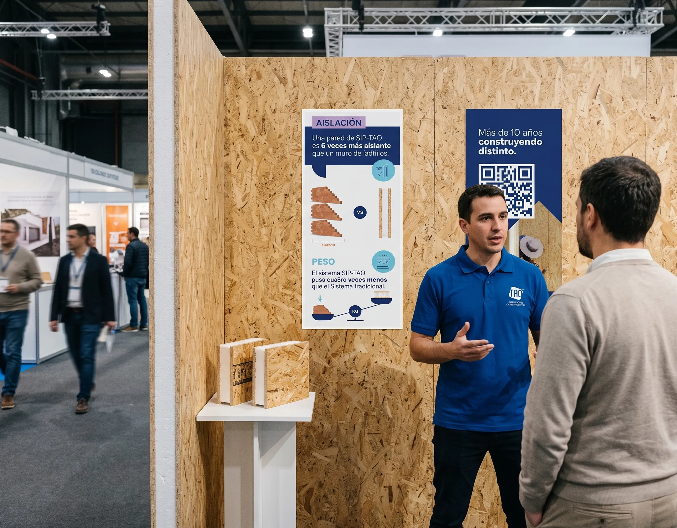 Stand de TAO en una feria de construcción