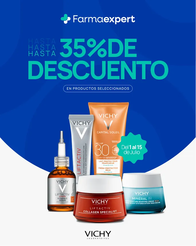 Pieza de feed de Farmaexpert: descuento Vichy